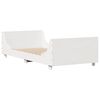 vidaXL Estructura de cama sin colch&oacute;n madera maciza blanca 75x190 cm