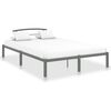 vidaXL Estructura de cama sin colch&oacute;n metal gris 160x200 cm