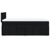 vidaXL Cama box spring con colch&oacute;n tela negro 90x190 cm