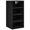 vidaXL Mueble colgante con estante Riga Roble negro 30 x 29,5 x 60 cm