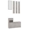vidaXL Mueble de entrada contrachapada gris hormig&oacute;n 100x25x76,5 cm