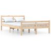 vidaXL Estructura de cama doble sin colch&oacute;n madera maciza 135x190 cm