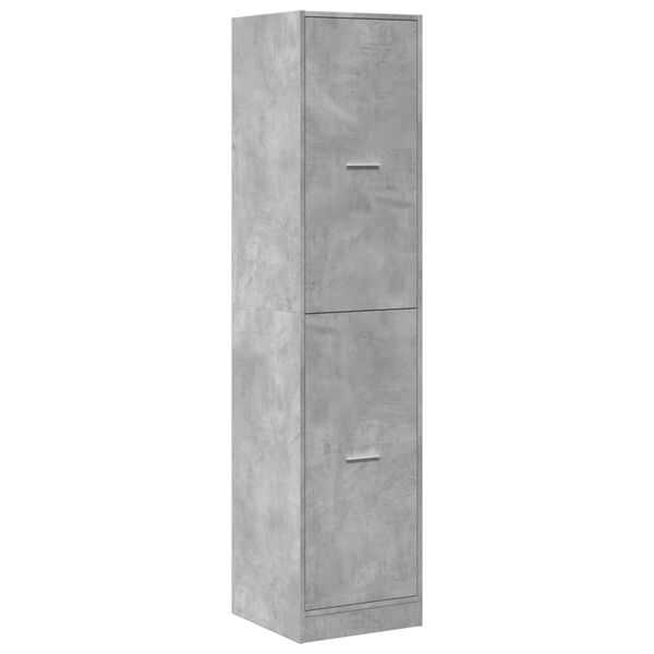 vidaXL Armario botiquín madera ingeniería gris hormigón 40x41x144,5 cm