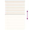 vidaXL Estor cebra beige mármol tejido ancho 110,9 cm poliéster