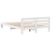 vidaXL Estructura de cama sin colch&oacute;n madera de pino blanca 140x190 cm