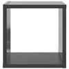 vidaXL Estantes cubo de pared 2 unidades gris brillo 26x15x26 cm