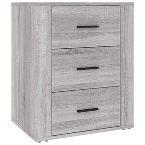 vidaXL Mesita de noche madera contrachapada gris Sonoma 50x36x60 cm