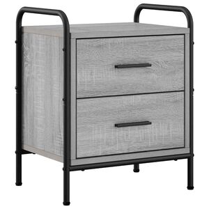 vidaXL Mesa de noche Sonoma gris 40 x 30 x 50 cm Madera de ingenier&iacute;a