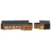 vidaXL Conjunto de sof&aacute;s de exterior 7 uds. Natural y Antracita