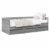 vidaXL Sof&aacute; cama con cajones sin colch&oacute;n gris Sonoma 90x190 cm