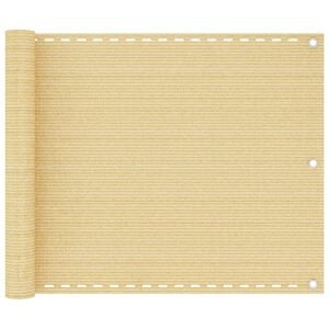 vidaXL Toldo para balc&oacute;n HDPE beige 75x300 cm