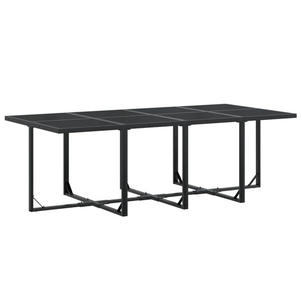 vidaXL Juego de comedor de jard&iacute;n 13 piezas textileno negro