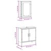 vidaXL Set de muebles ba&ntilde;o 2 pzas madera contrachapada roble ahumado