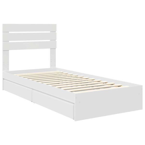 vidaXL Cama con almacenamiento 90 x 190 cm Madera de ingeniería