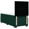 vidaXL Cama box spring con colch&oacute;n terciopelo verde oscuro 90x200 cm