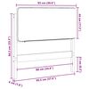 vidaXL Cabecero tapizado con cabecera Marr&oacute;n y gris oscuro 90 cm