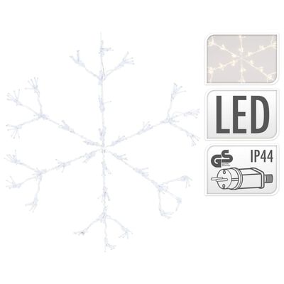 Ambiance Luz de Navidad copo de nieve con 216 LEDs 60 cm