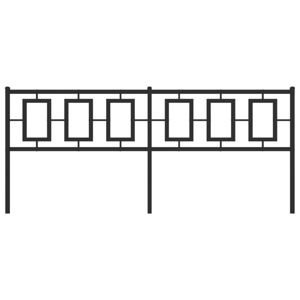 vidaXL Cabecero de metal negro 200 cm