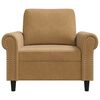 vidaXL Sill&oacute;n de terciopelo marr&oacute;n 60 cm