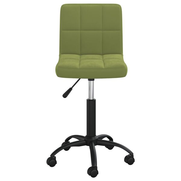 vidaXL Silla de comedor giratoria de terciopelo verde claro