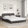 vidaXL Estructura de cama Dover cuero sint&eacute;tico gris 160x200 cm