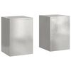 vidaXL Soporte de plantas 2 pcs Plateado 24 x 24 x 35 cm