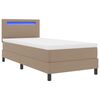 vidaXL Cama tipo Box Spring Capuchino 90 x 200 cm Cuero sint&eacute;tico