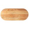 vidaXL Tablero de mesa ovalado madera maciza de roble 140x60x2 cm