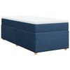 vidaXL Cama box spring con colch&oacute;n tela azul 80x200 cm