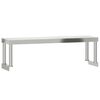 vidaXL Mesa de trabajo para cocina con estante acero inox 110x55x120cm