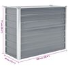 vidaXL Arriate de jard&iacute;n de acero galvanizado gris 100x40x77 cm