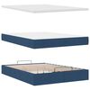 vidaXL Estructura de cama otomana con colch&oacute;n tela azul 140x190cm