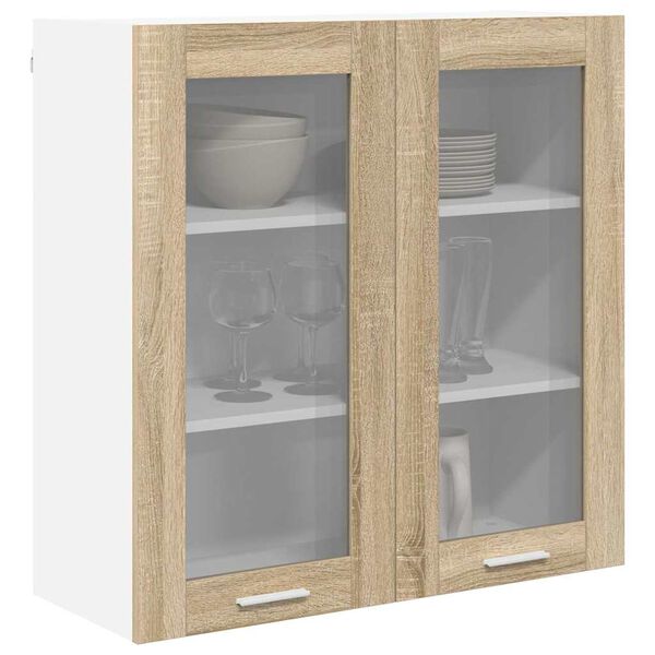 vidaXL Mueble colgante con almacenamiento Roble Sonoma 80 x 31 x 80 cm
