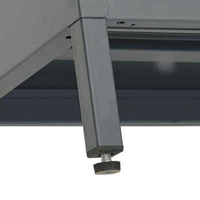 vidaXL Mueble para el televisor acero y vidrio gris antracita 105x35x52 cm