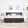 vidaXL Cama tipo Box Spring Marr&oacute;n Oscuro 180 x 200 cm tela