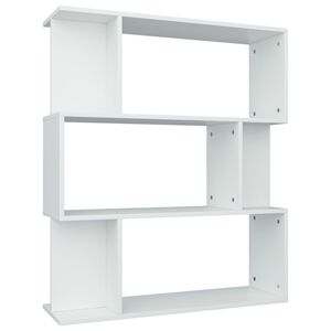 vidaXL Estanter&iacute;a/divisor madera contrachapada blanco 80x24x96 cm