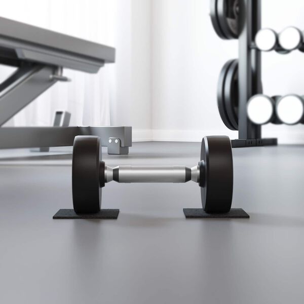 vidaXL Patio de gr&aacute;nulo de goma Negro 9 x 9 x 0,3 cm Goma