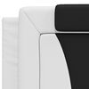 vidaXL Cama Viana con colch&oacute;n cuero sint&eacute;tico blanco y negro 200x200 cm