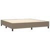 vidaXL Cama box spring con colch&oacute;n tela gris taupe 200x200 cm
