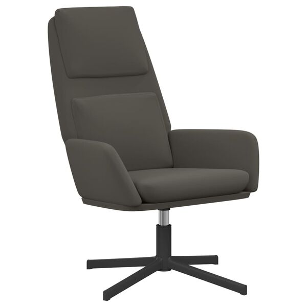 vidaXL Sill&oacute;n de relax de terciopelo gris oscuro