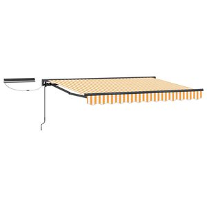 vidaXL Toldo Retr&aacute;ctil El&eacute;ctrico Amarillo, Blanco, Antracita 3 x 2 m