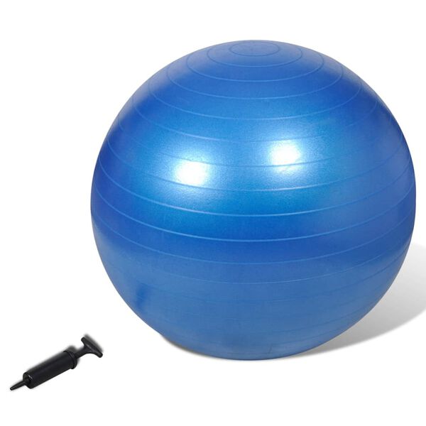 Balon suizo, de yoga, pilates, 65 cm azul