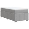 vidaXL Cama box spring con colch&oacute;n tela gris claro 90x190 cm