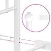 vidaXL Estructura cama sin colch&oacute;n con cabecero metal blanco 107x203cm