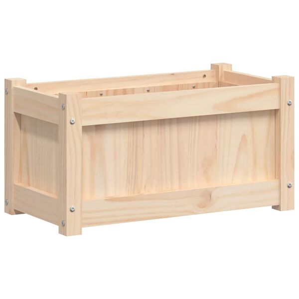 vidaXL Jardinera de madera maciza de pino 60x31x31 cm