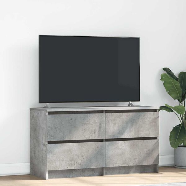 vidaXL Mueble de TV madera de ingenier&iacute;a gris hormig&oacute;n 100x35x54 cm