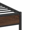 vidaXL Estructura de cama sin colch&oacute;n madera marr&oacute;n roble 75x190 cm