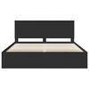 vidaXL Estructura de cama Negro 180 x 200 cm Madera de pino macizo