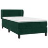 vidaXL Cama box spring con colch&oacute;n terciopelo verde oscuro 100x200 cm
