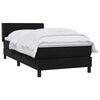 vidaXL Cama box spring con colch&oacute;n terciopelo negro 90x220 cm